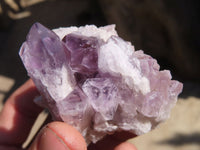 Natural Sugar Amethyst Clusters x 6 From Solwezi, Zambia