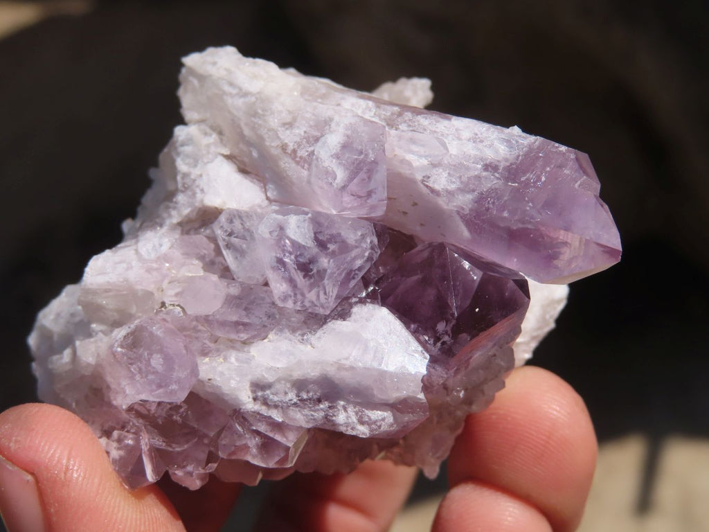Natural Sugar Amethyst Clusters x 6 From Solwezi, Zambia - Toprock Gemstones and Minerals 