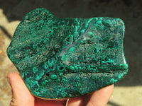 Polished Malachite Free Forms x 3 From Kolwezi, Congo - Toprock Gemstones and Minerals 
