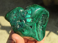 Polished Malachite Free Forms x 3 From Kolwezi, Congo - Toprock Gemstones and Minerals 