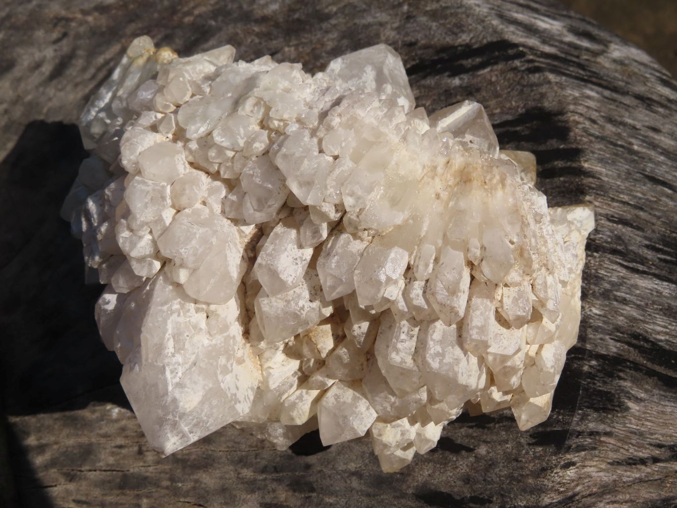Natural Trio of Quartz Clusters with Mixed Colour Hues x 3 From Madagascar - TopRock