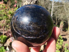 Polished Rare Iolite Spheres x 2 From Ambatofinandrahana, Madagascar - Toprock Gemstones and Minerals 