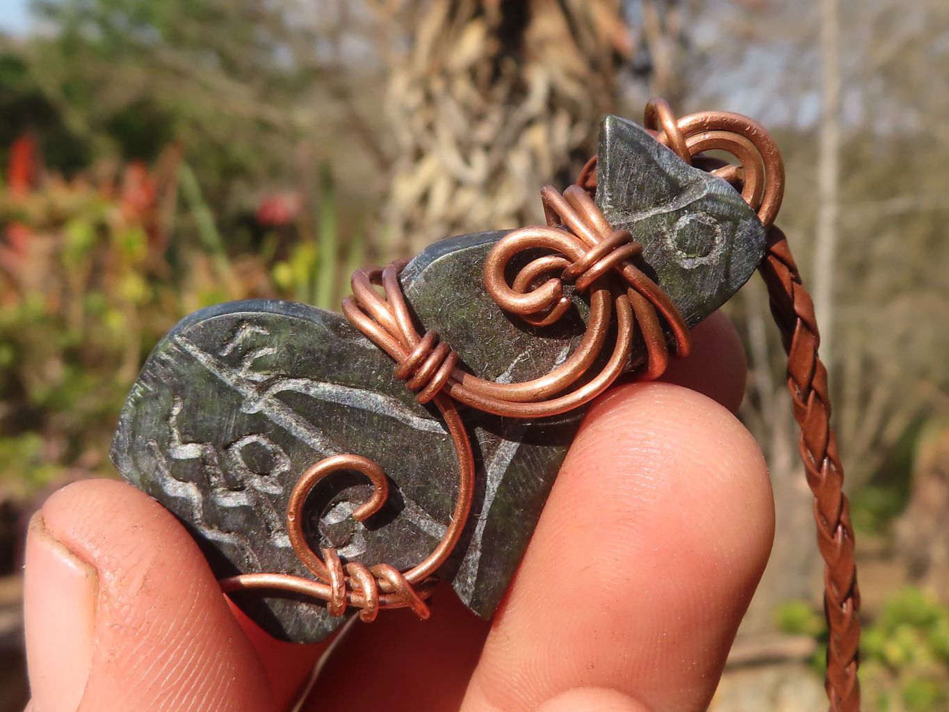 Polished Copper Wire Wrapped Ancient Eagle Pendants  x 6 From Zimbabwe - Toprock Gemstones and Minerals 