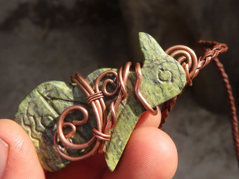 Polished Copper Wire Wrapped Ancient Eagle Pendants x 6 From