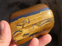 Polished Golden Tigers Eye Free Forms x 6 From Prieska, South Africa
