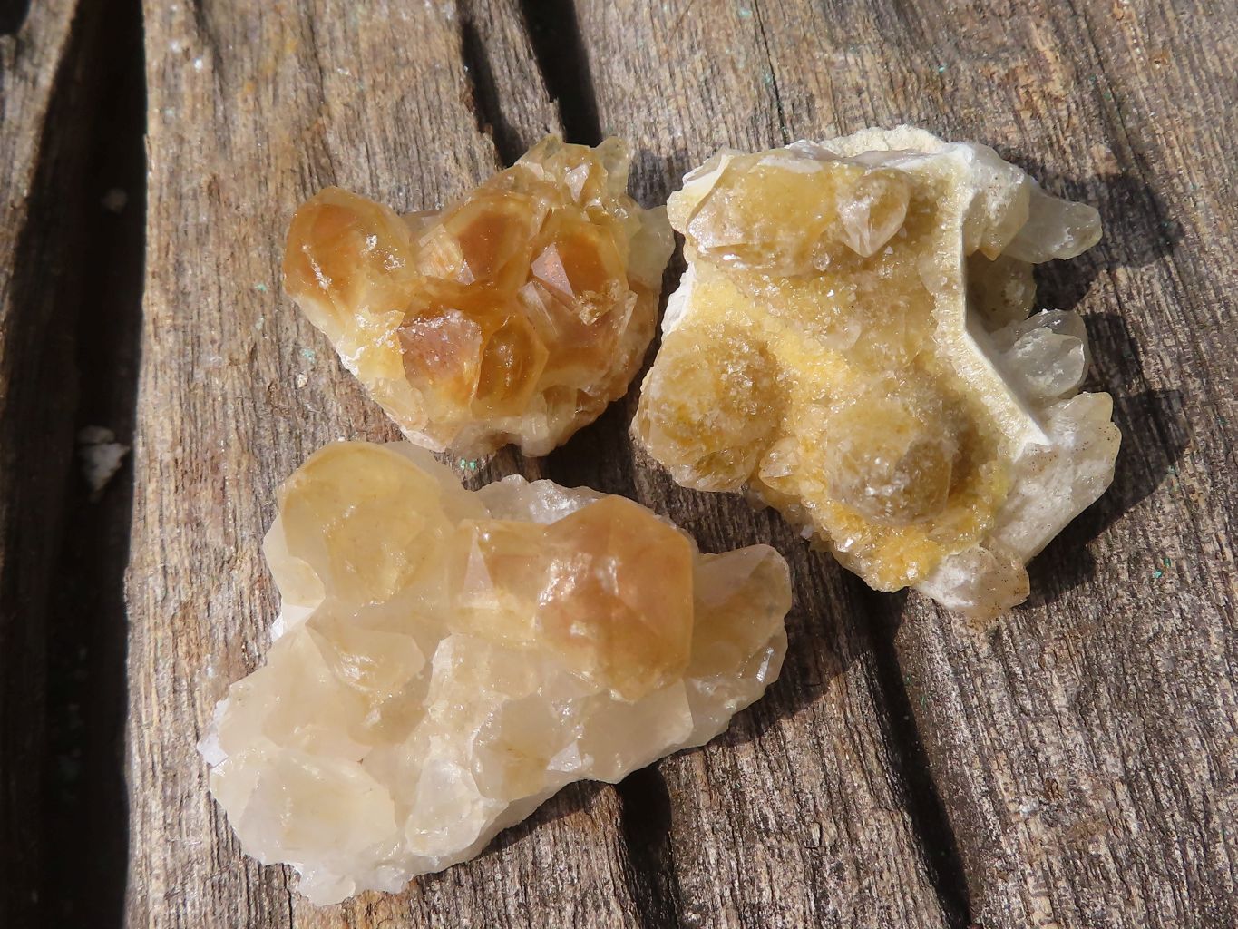 Natural Mini Golden Limonite Quartz Clusters  x 70 From Zambia - Toprock Gemstones and Minerals 
