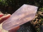 Polished Pink Rose Quartz Points & Standing Free Form x 3 From Antsirabe, Madagascar - Toprock Gemstones and Minerals 