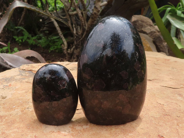 Polished Sparkling Blue Iolite / Water Sapphire Standing Free Forms  x 3 From Madagascar - TopRock