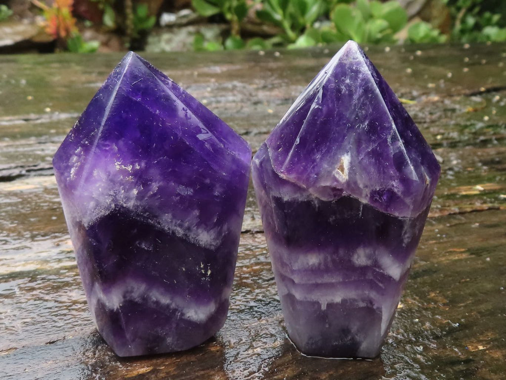 Polished  Mixed Selection Of Amethyst Points  x 6 From Madagascar - TopRock
