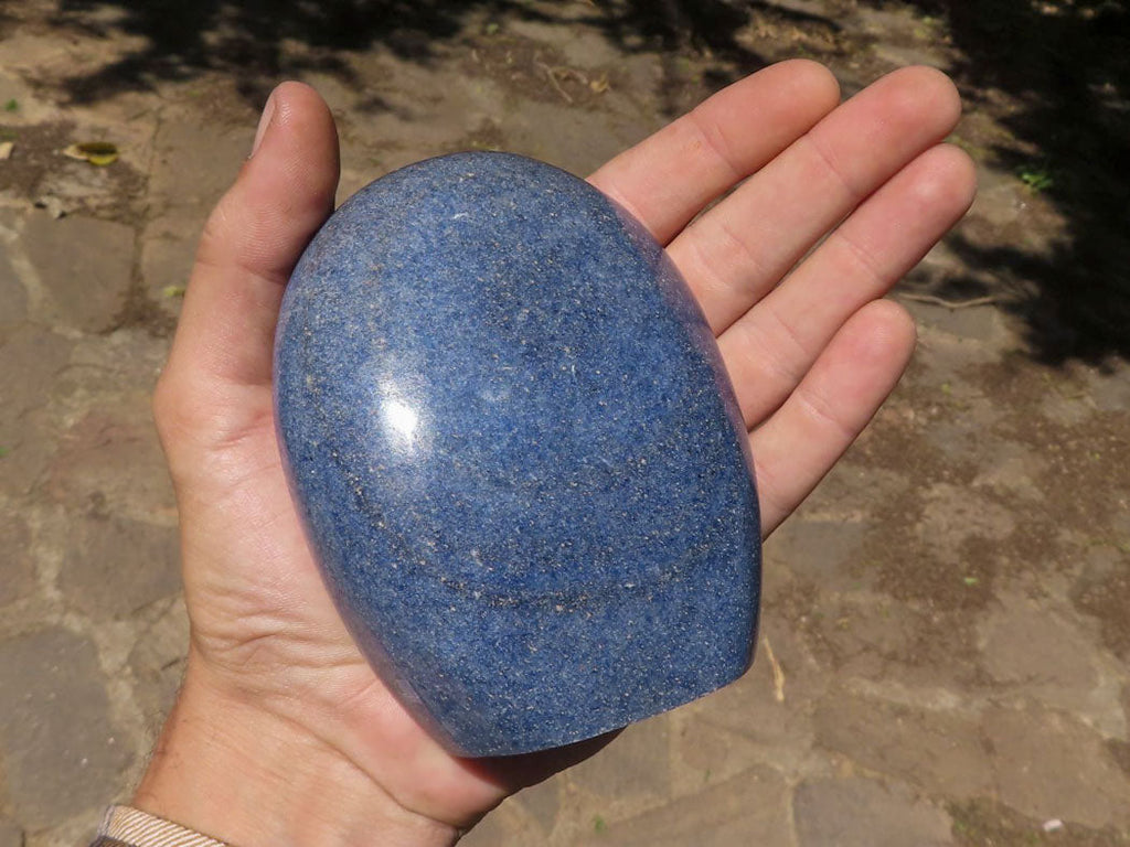 Polished Blue Lazulite Standing Free Forms  x 2 From Madagascar - TopRock