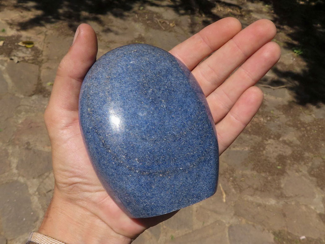Polished Blue Lazulite Standing Free Forms  x 2 From Madagascar - TopRock