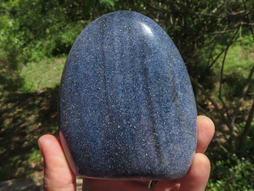 Polished Blue Lazulite Standing Free Forms  x 2 From Madagascar - TopRock