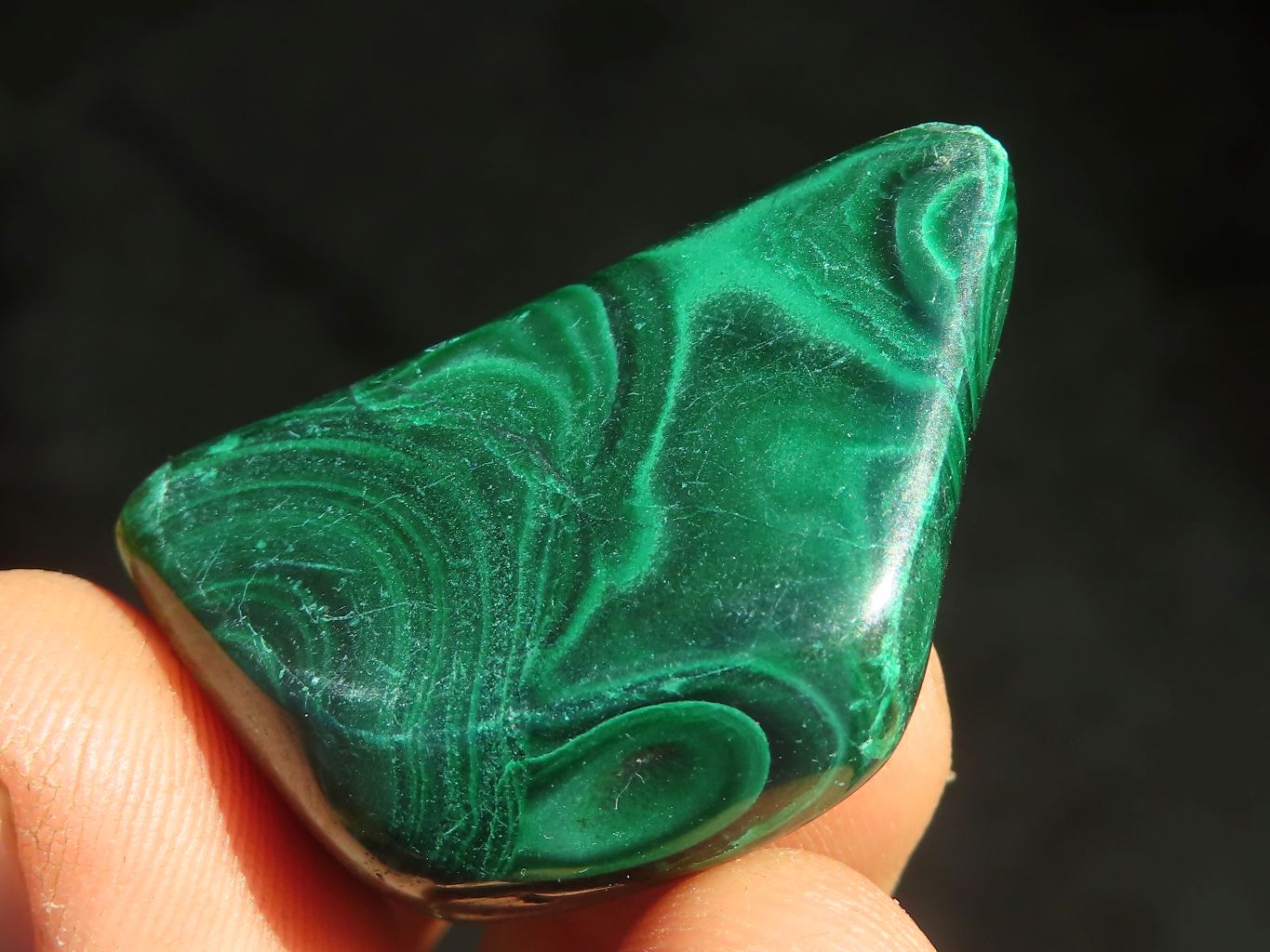 Polished  Small Flower Malachite Free Forms  x 20 From Congo - Toprock Gemstones and Minerals 