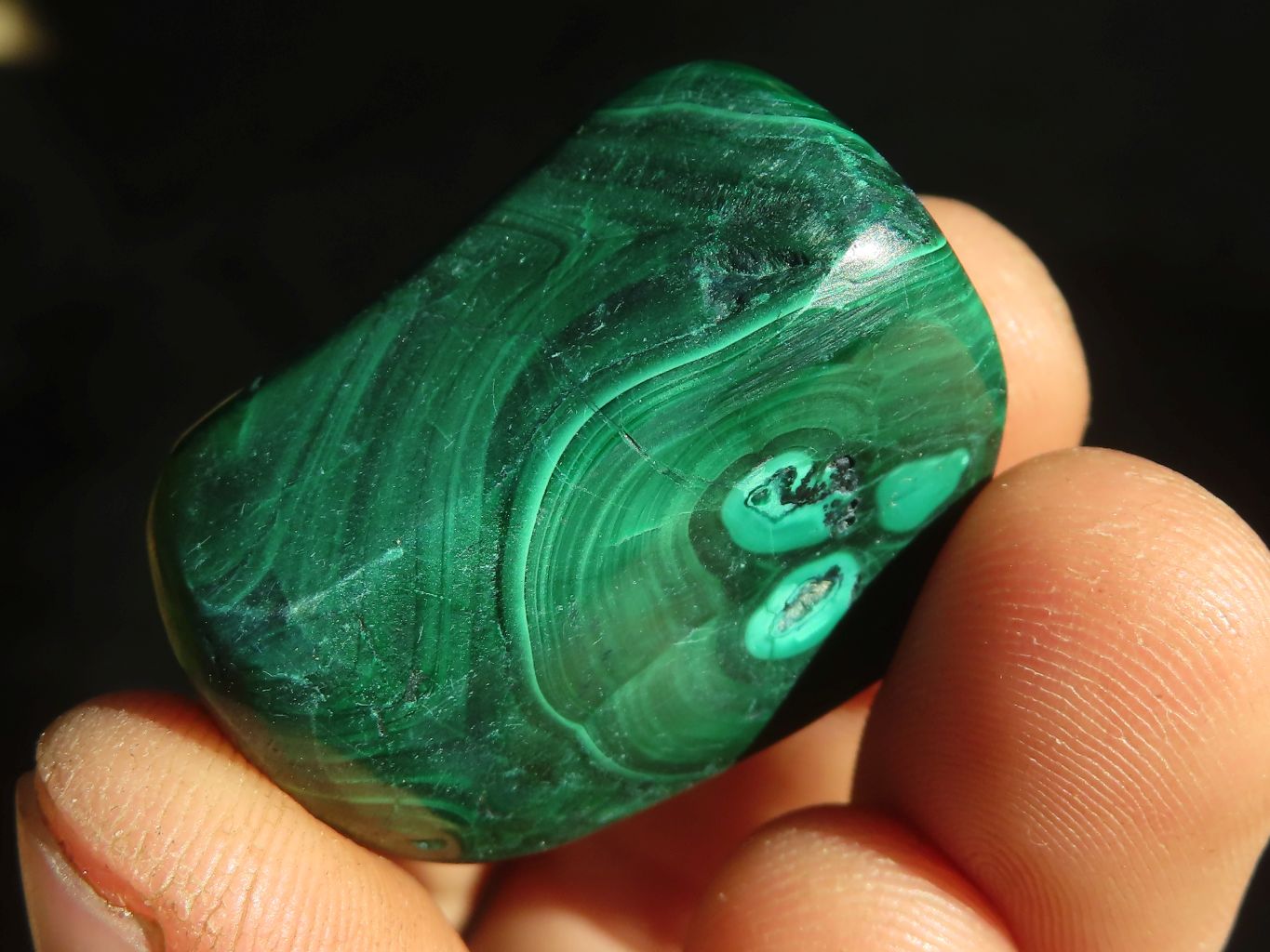 Polished  Small Flower Malachite Free Forms  x 20 From Congo - Toprock Gemstones and Minerals 