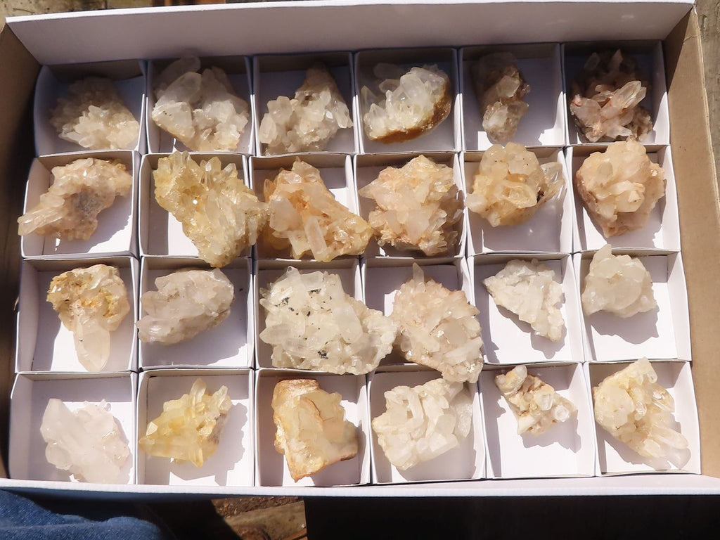 Natural Small Clear Quartz Clusters  x 24 From Madagascar - Toprock Gemstones and Minerals 