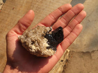 Natural Schorl Black Tourmaline Specimens x 6 From Erongo, Namibia - Toprock Gemstones and Minerals 