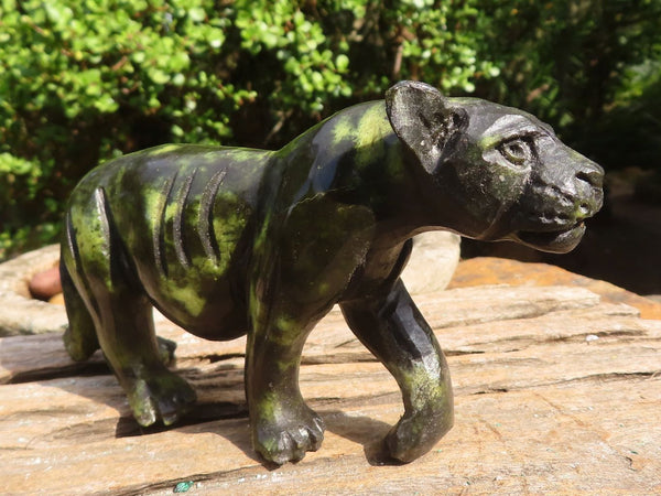 Polished Leopard Stone Lioness Carving  x 1 From Zimbabwe - Toprock Gemstones and Minerals 