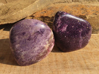 Polished Purple Lepidolite Standing Free Forms  x 2 From Zimbabwe