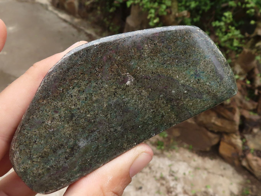 Polished Fluorescent Ruby Corundum In Chrome Verdite Free Forms x 6 From Zimbabwe - TopRock