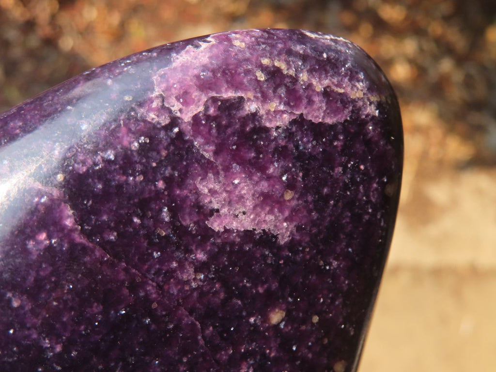 Polished Purple Lepidolite Standing Free Forms  x 2 From Zimbabwe - Toprock Gemstones and Minerals 