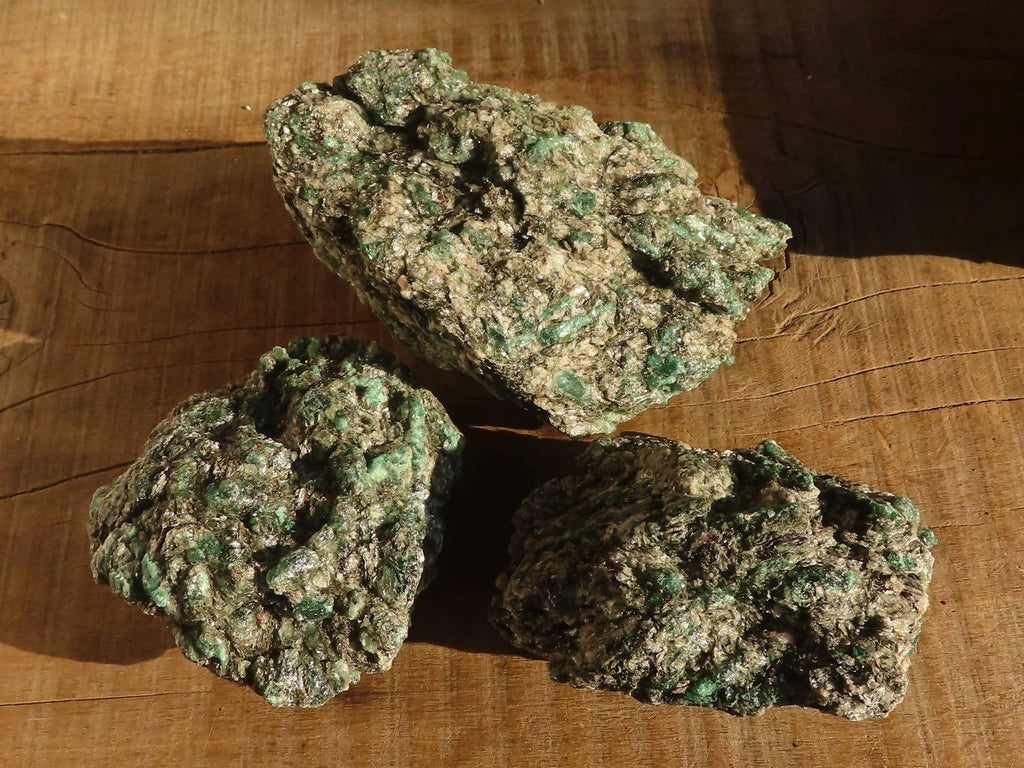 Natural Rare Emerald Mica In Matrix Cobbed Specimens x 12 From Mutoko, Zimbabwe - Toprock Gemstones and Minerals 