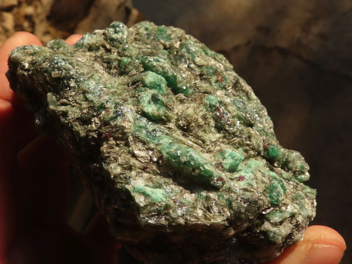 Natural Rare Emerald Mica In Matrix Cobbed Specimens x 12 From Mutoko, Zimbabwe - Toprock Gemstones and Minerals 