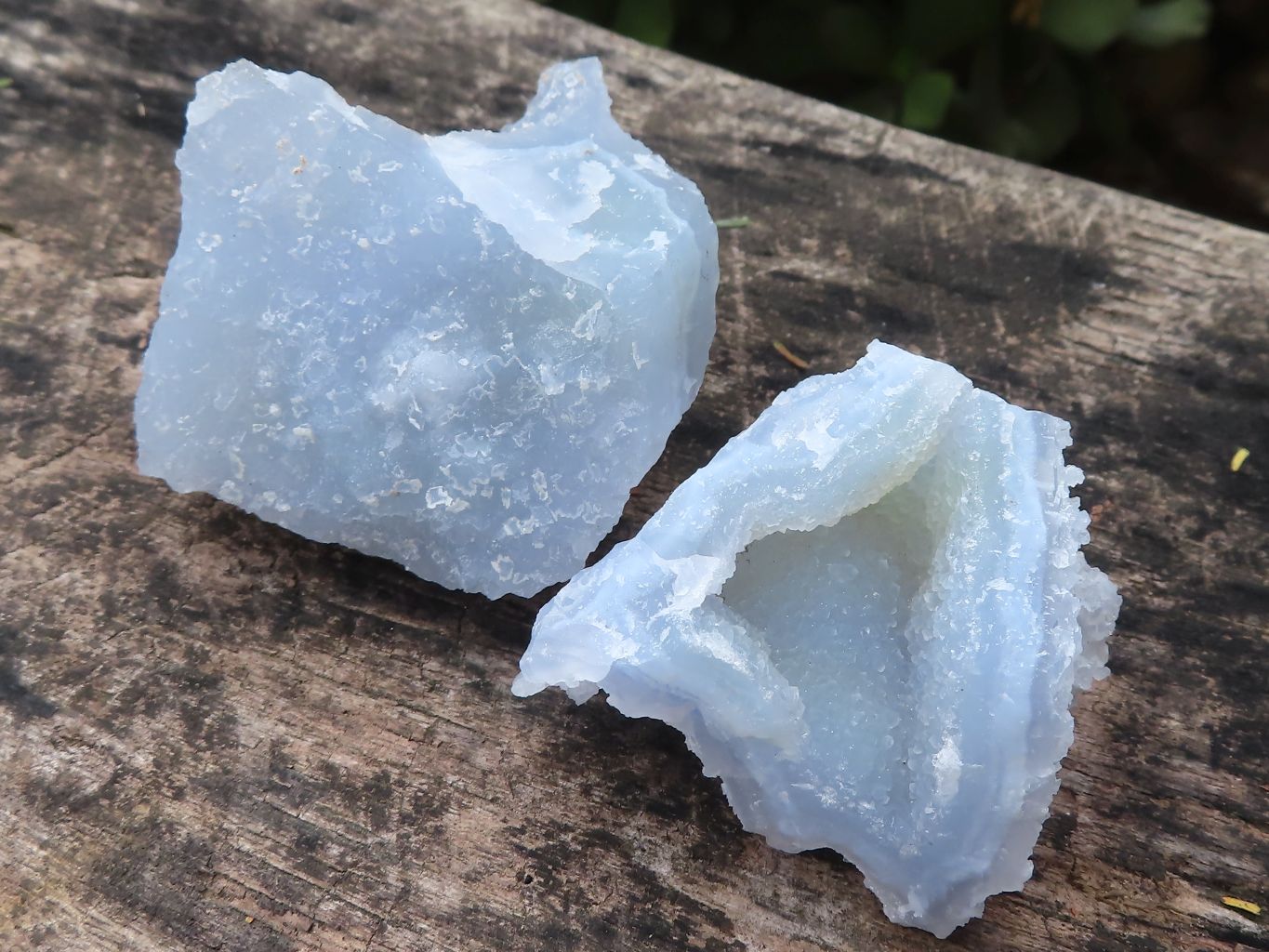 Natural Etched Blue Chalcedony Specimens  x 35 From Malawi - TopRock