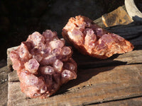 Natural Sugar Amethyst Clusters  x 2 From Zambia - Toprock Gemstones and Minerals 