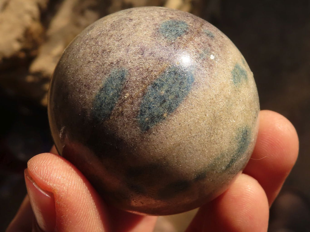 Polished Blue Spotted Spinel Quartz Spheres x 8 From Madagascar - Toprock Gemstones and Minerals 