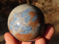 Polished Blue Spotted Spinel Quartz Spheres x 8 From Madagascar - Toprock Gemstones and Minerals 