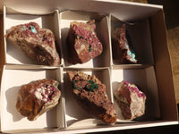 Natural Pink Salrose Cobaltion Dolomite Specimens x 6 From Kakanda, Congo - Toprock Gemstones and Minerals 
