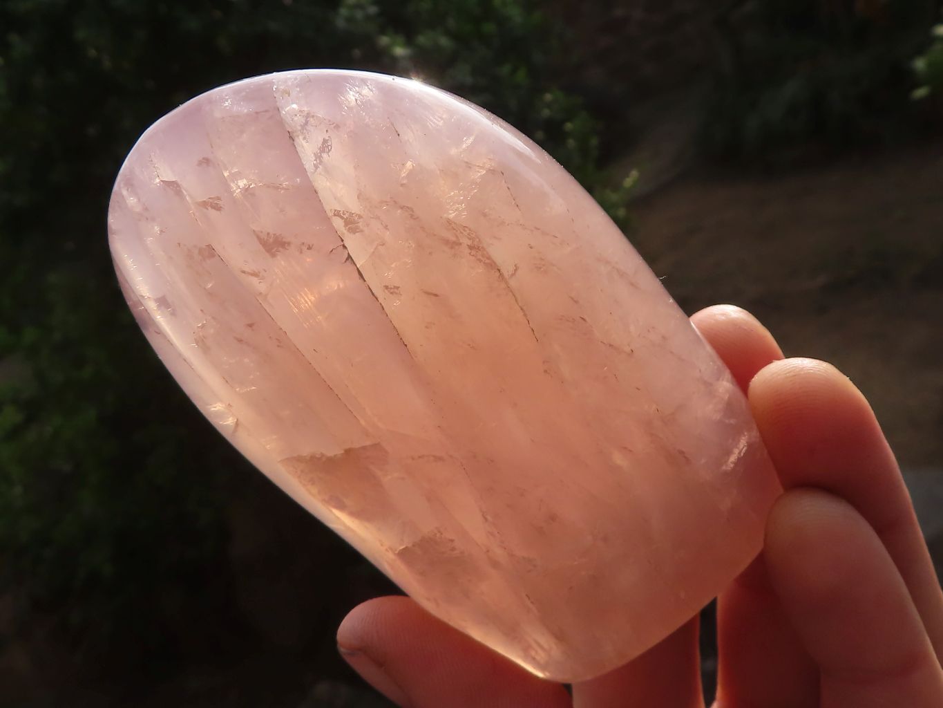 Polished Gemmy Pink Rose Quartz Standing Free Forms x 4 From Madagascar - Toprock Gemstones and Minerals 