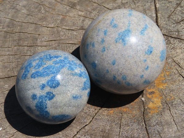 Polished Blue Spotted Spinel Spheres x 6 From Madagascar - TopRock