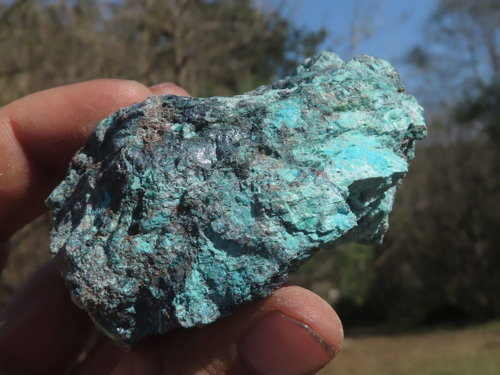 Natural Rough Blue Shattuckite Specimens  x 12 From Namibia - TopRock