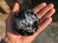 Polished Merlinite Gabbro Spheres  x 2 From Madagascar - Toprock Gemstones and Minerals 