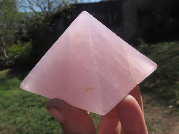Polished Stunning Gemmy Pink Rose Quartz Pyramids  x 4 From Madagascar - TopRock