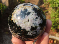 Polished Merlinite Gabbro Spheres  x 2 From Madagascar - Toprock Gemstones and Minerals 