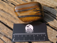 Polished Golden Tigers Eye Free Forms x 5 From Prieska, Northern Cape