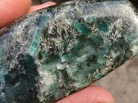Polished Rare Emerald In Matrix Standing Free Forms  x 2 From Sandawana, Zimbabwe - Toprock Gemstones and Minerals 