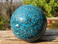 Polished Conglomerate Chrysocolla Spheres  x 2 From Congo - Toprock Gemstones and Minerals 