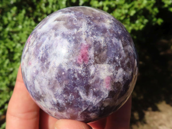 Polished Purple Lepidolite & Rubellite Spheres  x 8 From Madagascar - Toprock Gemstones and Minerals 