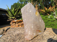 Polished On Facets and Natural Extra Large Elestial Pentium Quartz Crystal x 1 From Mozambique - Toprock Gemstones and Minerals 