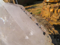 Polished On Facets and Natural Extra Large Elestial Pentium Quartz Crystal x 1 From Mozambique - Toprock Gemstones and Minerals 