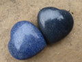 Polished Mini Jewellery Sized Lazulite Hearts  - Sold per 12 pc - From Tulear, Madagascar - TopRock