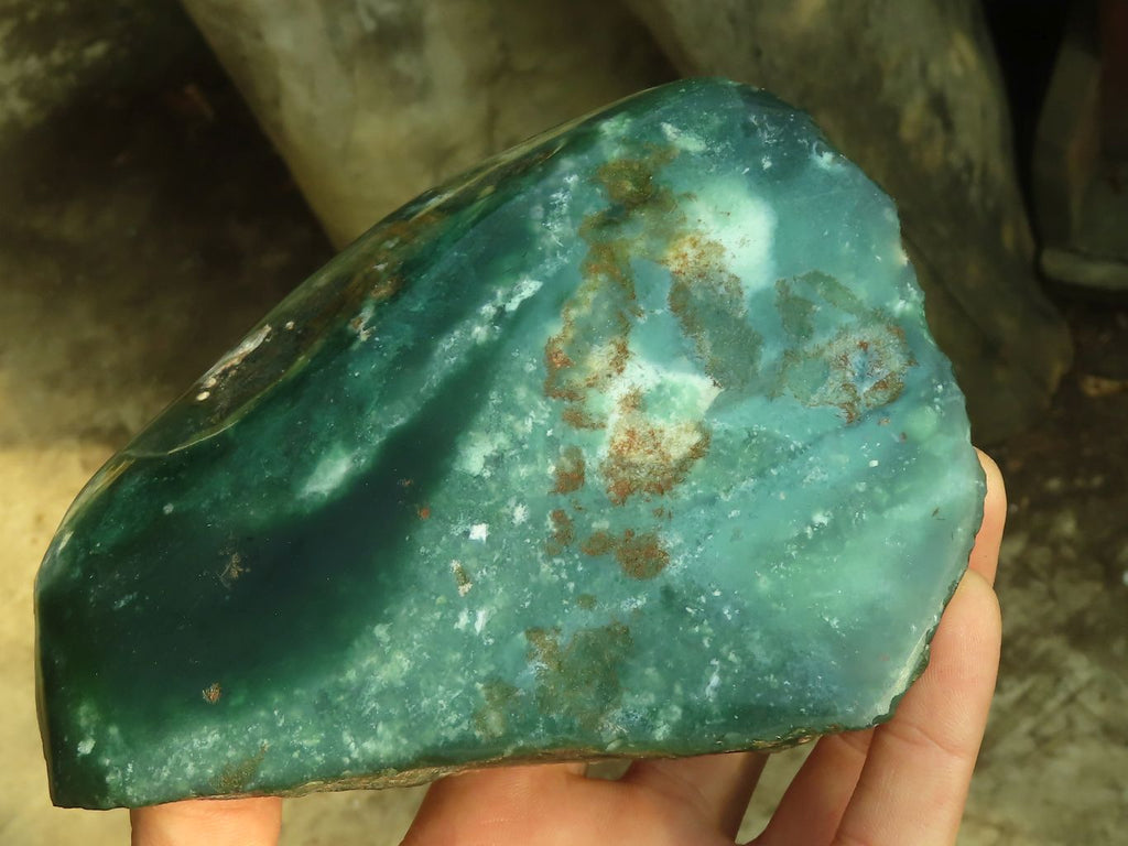 Polished One Side Polished Emerald Mtorolite Plates  x 2 From Mutorashanga, Zimbabwe - Toprock Gemstones and Minerals 