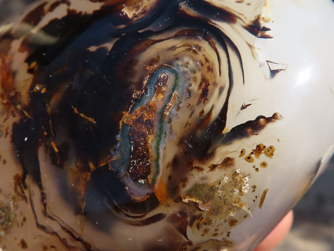 Polished Dendritic Agate Standing Free Forms  x 2 From Madagascar - Toprock Gemstones and Minerals 