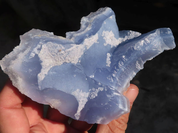 Natural Etched Blue Chalcedony Specimens x 3 From Nsanje, Malawi - Toprock Gemstones and Minerals 