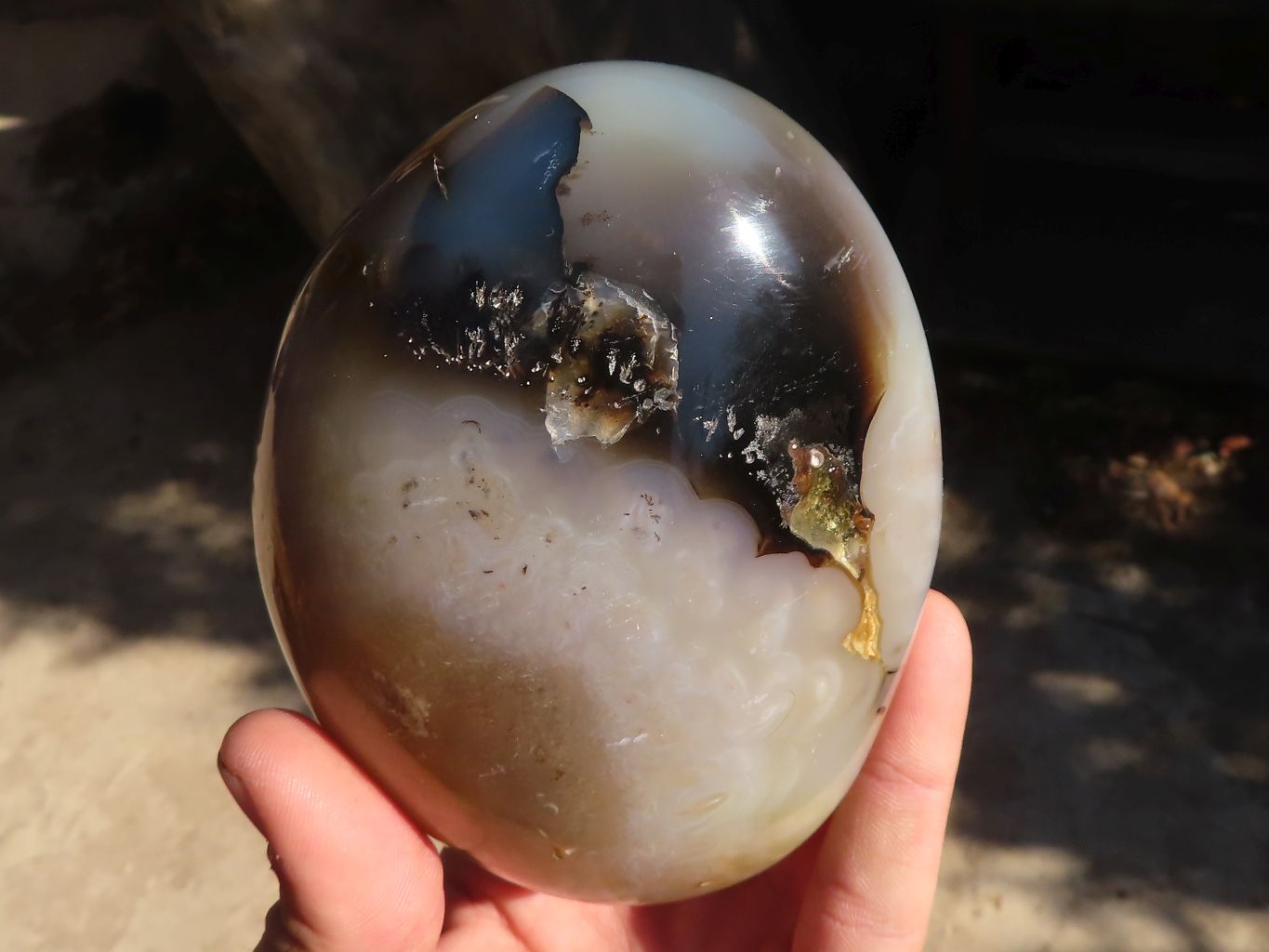 Polished Dendritic Agate Standing Free Forms  x 2 From Madagascar - Toprock Gemstones and Minerals 