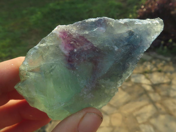 Natural Selected Watermelon Fluorite Cobbed Pieces x 25 From Uis, Namibia - TopRock