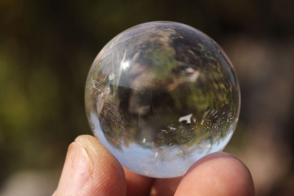 Polished Small Clear Quartz Crystal Balls / Spheres  x 12 From Madagascar